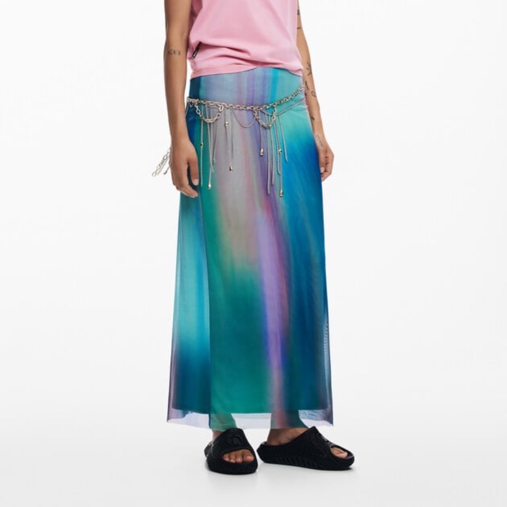 Desigual Tulle skirt with gradient effect